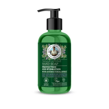 Babushka Agafia védő és hidratáló folyékony szappan zsálya és rozmaring illóolajjal és vadüröm-kivon