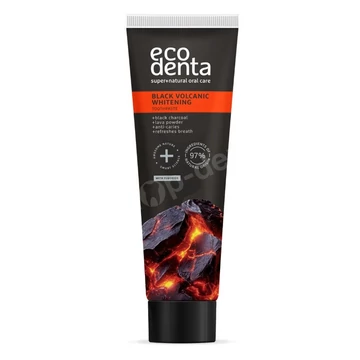 Ecodenta fehérítő fogkrém szénnel és vulkáni ásványokkal, 100 ml