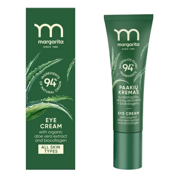 Margarita szemkörnyékápoló krém bio aloevera-kivonattal és biokollagénnel, 15 ml