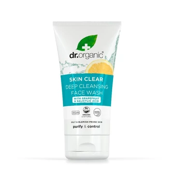Dr Organic Skin Clear mélytisztító arclemosó 5 az 1-ben, 125 ml