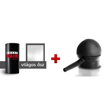 Cover Hair Volume hajdúsító, 30 g, világos ősz + szórófej