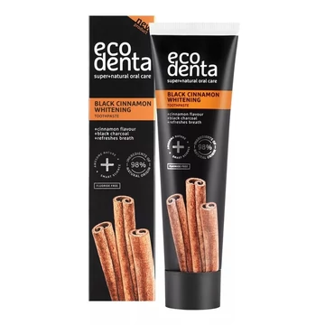 Ecodenta fehérítő fogkrém szénnel és fahéjjal, 100 ml