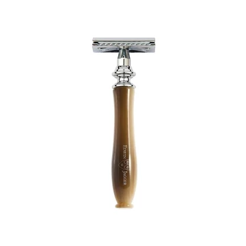 Edwin Jagger Closed Comb Chatsworth Horn Safety Razor (DE) Horn/Chrome LHCSR