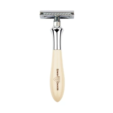 Edwin Jagger Closed Comb Chatsworth Plaza Safety Razor (DE) Ivory/Chrome IVPSR