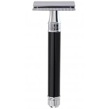 Edwin Jagger Closed Comb Long Safety Razor Ebony/Chrome - DEL86