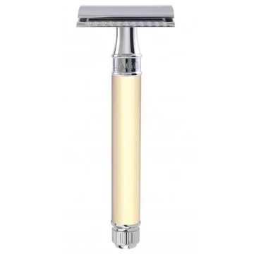 Edwin Jagger Closed Comb Long Safety Razor Ivory/Chrome - DEL87