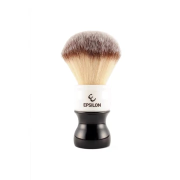 Epsilon Silver Tip Fibre Black &amp; White Shaving Brush 54/26mm borotvapamacs