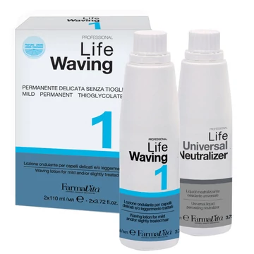 Farmavita Life Waving dauerszett 2 igénybevett, vegyikezelt hajra, 2x110 ml