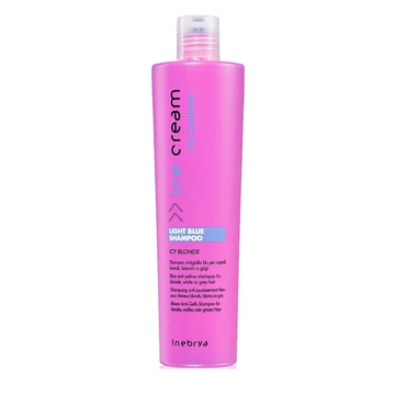 Inebrya Light Blue sampon a rezes és sárgás tónusok semlegesítésére, 300 ml