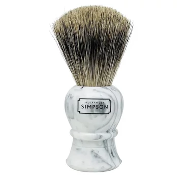 Alexander Simpson Pure Badger Islington Faux Grey Italian Marble tiszta borz borotvapamacs