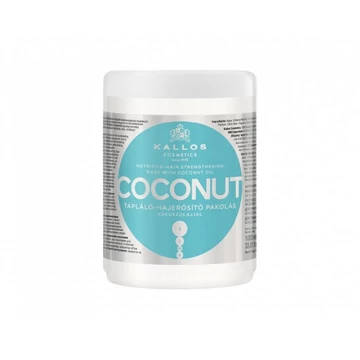 Kallos kókusz tápláló-hajerősítő pakolás kókuszolajjal, 1 l