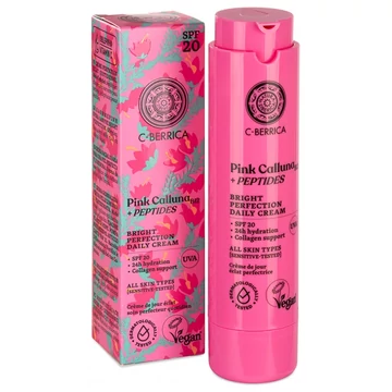 Natura Siberica C-Berrica Pink Calluna ragyogásfokozó nappali arckrém, 50 ml