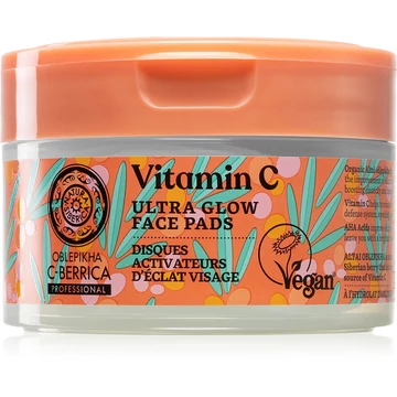 Natura Siberica Oblepikha C-Berrica Ragyogás arctisztító korongok C-vitaminnal, 20db