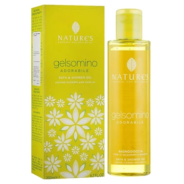 Nature's hab- és tusfürdő gél jázminnal és vaníliával, 200 ml