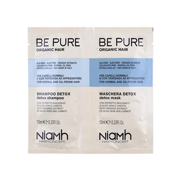 Niamh Be Pure Detox sampon + pakolás zsíros hajra, 2x10 ml