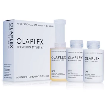 Olaplex Travel Kit kötésépítő szalonkezelés 1 db No. 1, 100 ml + 2 db No. 2, 100 ml