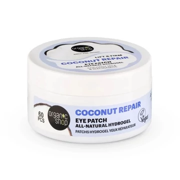Organic Shop természetes hidrogél szemmaszk kókusztejjel és niacinamiddal, 60 db