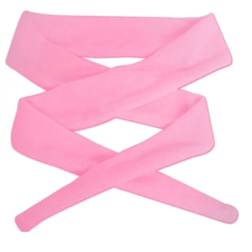 Kozmetikai kötős frottír bambusz fejpánt, rózsaszín