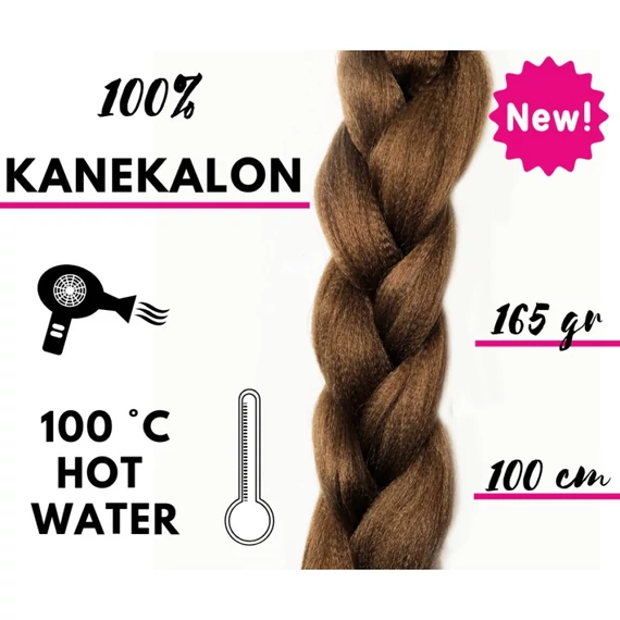 Afro szintetikus 100% kanekalon haj, 100 cm, 165 g, 12