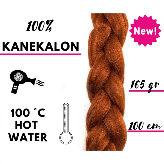 Afro szintetikus 100% kanekalon haj, 100 cm, 165 g, 350