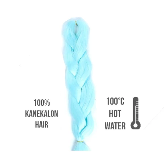 Afro szintetikus 100% kanekalon haj, 100 cm, 85g, ligt blue
