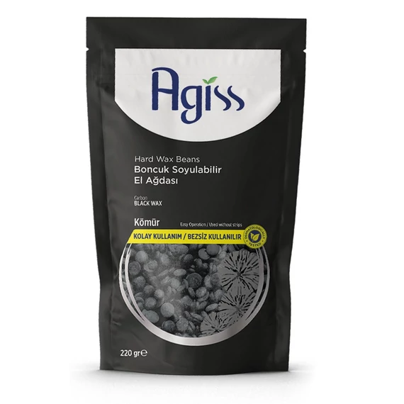 Agiss méhviasz alapú gyantagyöngy, carbon fekete, 220 g