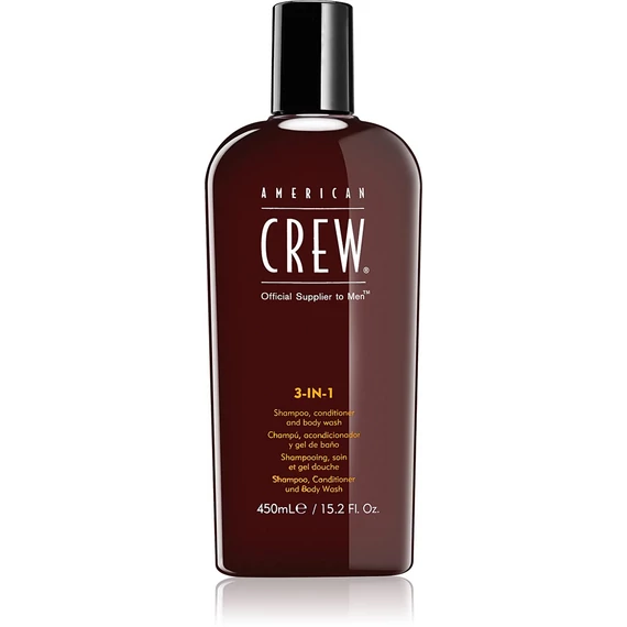 American Crew 3in1 Classic sampon, kondicionáló, tusfürdő, 450 ml