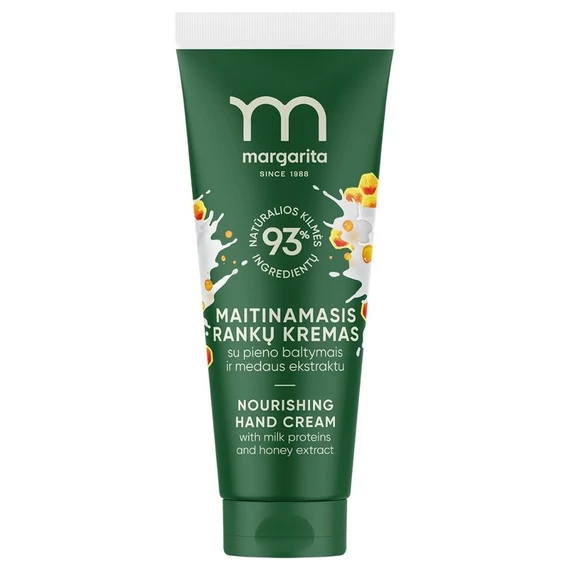 Margarita tápláló kézkrém tejfehérjével és mézkivonattal, 75 ml