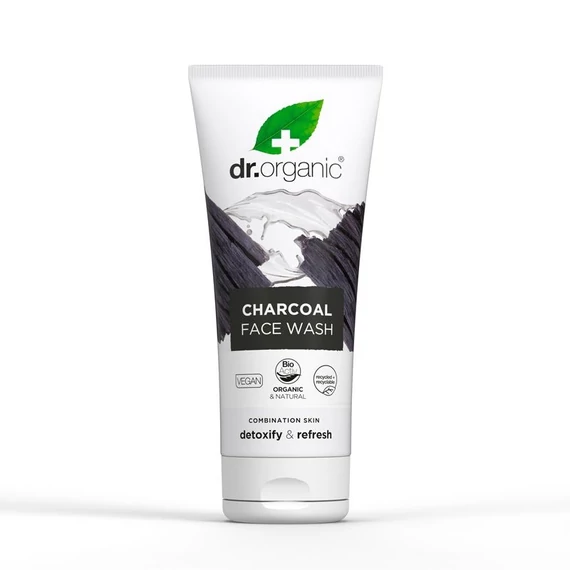 Dr Organic mélytisztító arclemosó aktív szénnel, 200 ml