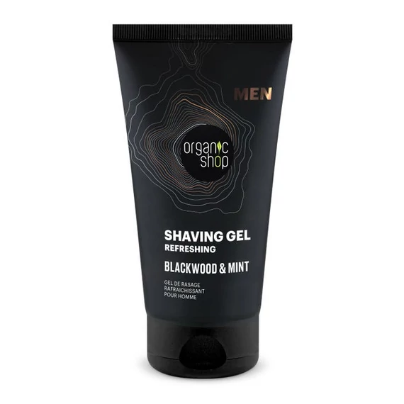 Organic Shop Men frissítő borotválkozó gél tölgyfakéreg-kivonattal és mentával, 150 ml