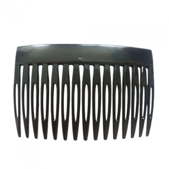 Hair Power dupla fogú fekete oldalfésű, 7 cm