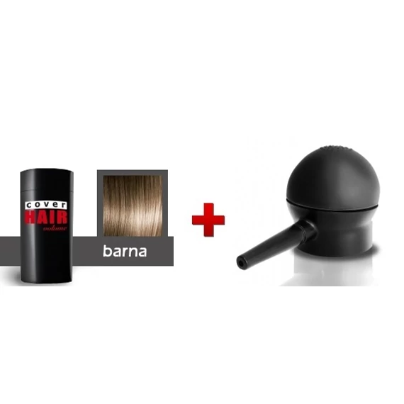 Cover Hair Volume hajdúsító, 30 g, barna + szórófej