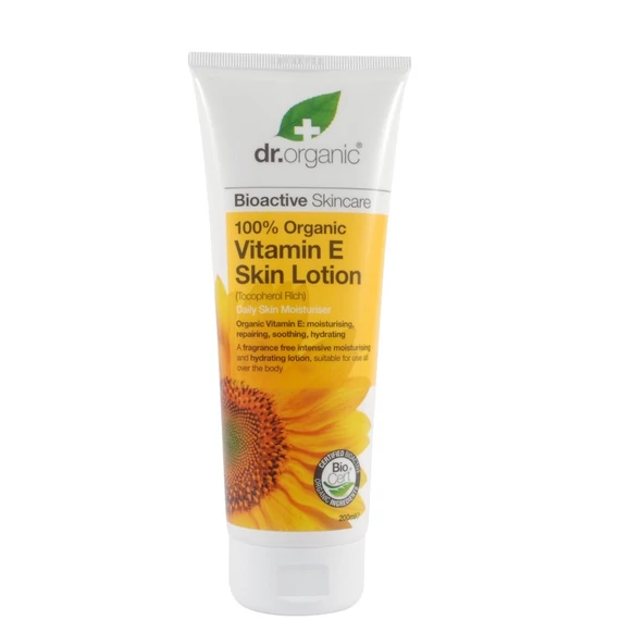 Dr Organic Bio E-Vitaminos testápoló, 200 ml