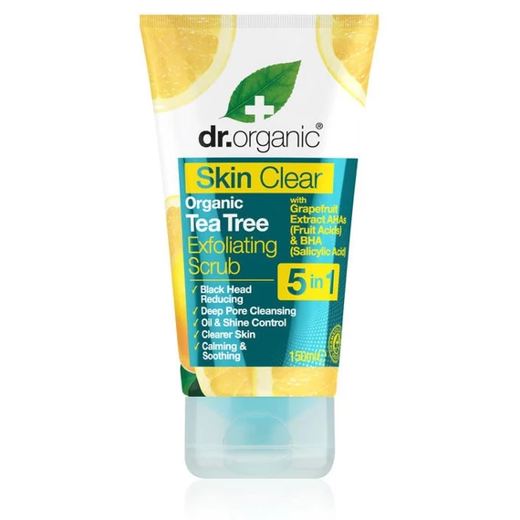 Dr Organic Skin Clear hámlasztó bőrradír 5 az 1-ben, 150 ml