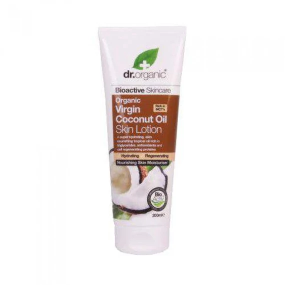 Dr Organic testápoló bio szűz kókuszolajjal, 200 ml