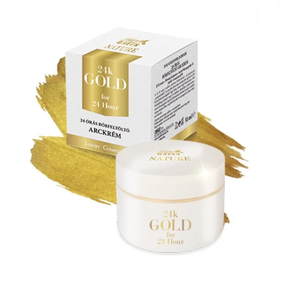 Golden Green Nature 24K Gold 24 órás bőrfeltöltő arckrém, 50 ml