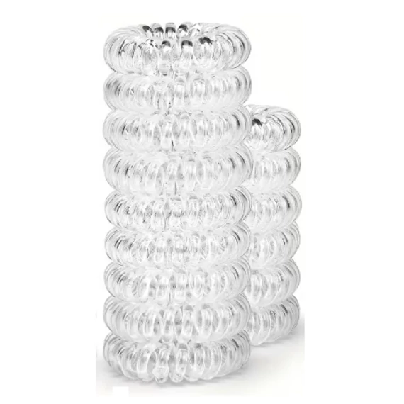 Hair Power csavart szilikon hajgumi, átlátszó, 1 db