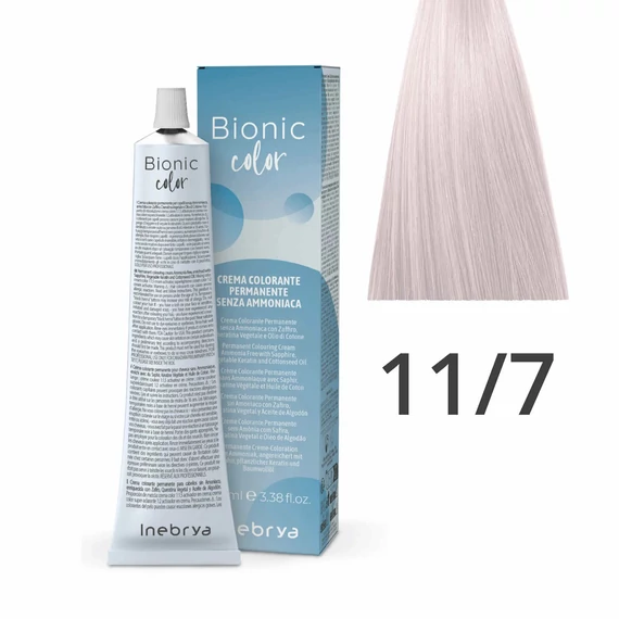 Inebrya Bionic Color ammóniamentes és PPD-mentes hajfesték 11.7