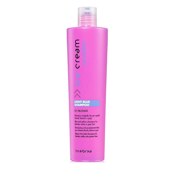 Inebrya Light Blue sampon a rezes és sárgás tónusok semlegesítésére, 300 ml