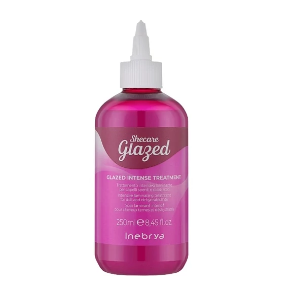 Inebrya Shecare Glazed ntenzív lamináló kezelés fakó és dehidratált hajra, 250 ml