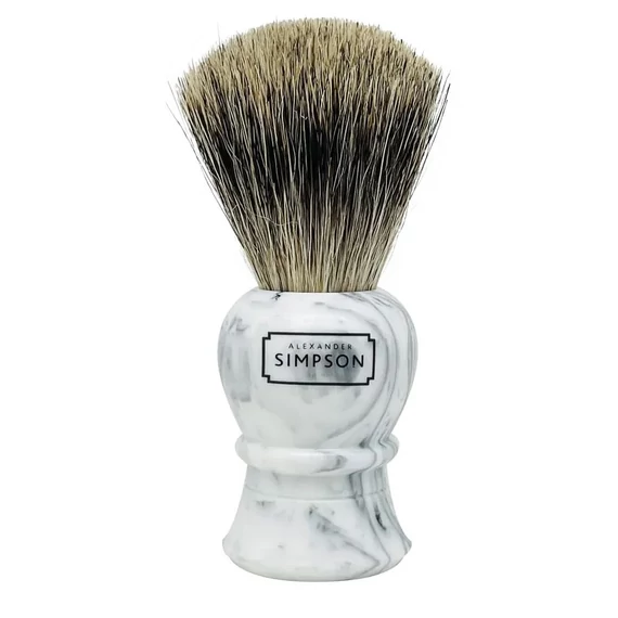 Alexander Simpson Pure Badger Islington Faux Grey Italian Marble tiszta borz borotvapamacs