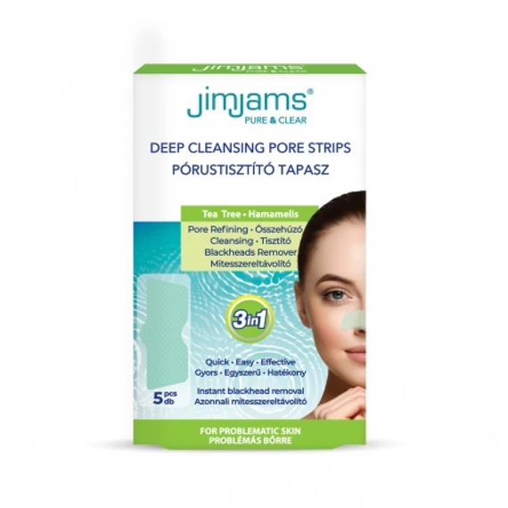 JimJams Pure &amp; Clear pórustisztító tapasz, 5db