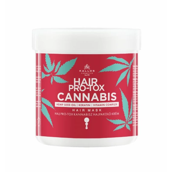 Kallos haj pro-tox kannabisz hajpakolás kendermagolajjal, keratinnal és vitamin komplex-szel, 500 ml