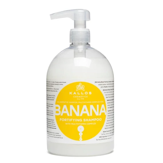 Kallos banán hajerősítő sampon multivitaminnal, 1 l