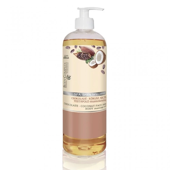 Lady Stella Spa Spirit Wellness csokoládé kókusz intenzív bőrápoló masszázsolaj, pumpás, 1 l