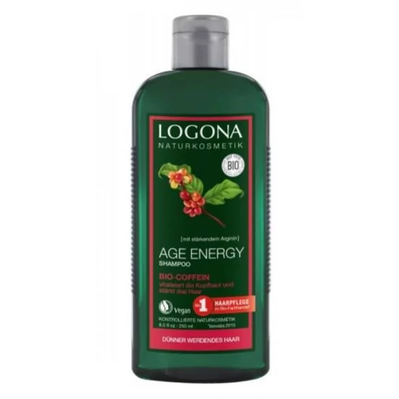 Logona energetizáló sampon bio koffeinnel, 250  ml