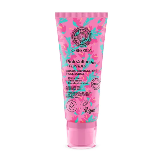 Natura Siberica C-Berrica Pink Calluna mikrohámlasztó arcradír, 100 ml