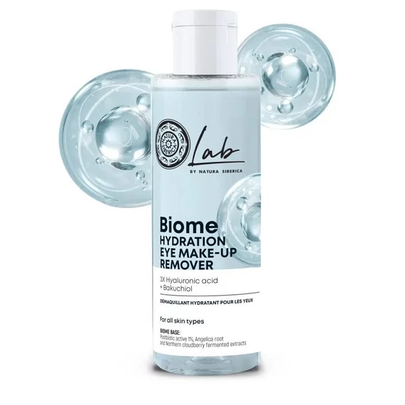 Natura Siberica Lab Biome hidratáló szemfestéklemosó  Hialuronsav + Bakuchiol, 150 ml