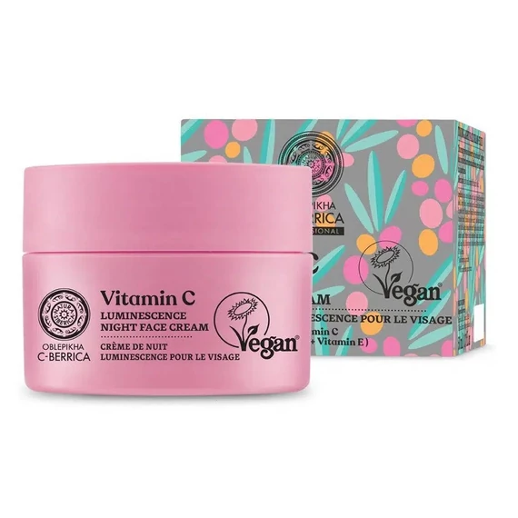 Natura Siberica C-Berrica Pink Calluna megújító éjszakai arckrém, 50 ml