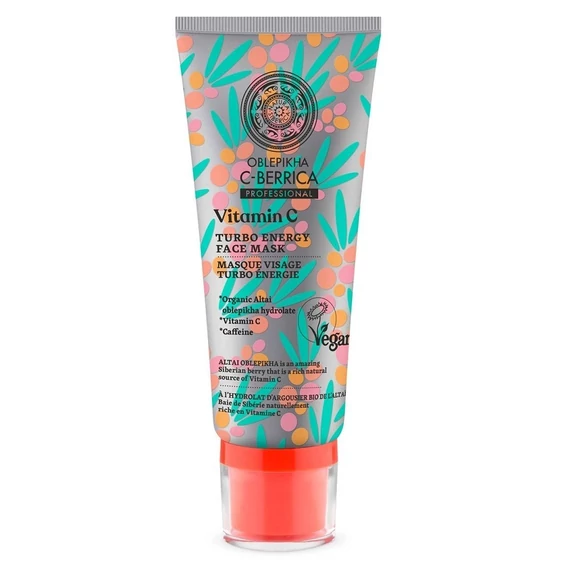 Natura Siberica Oblepikha C-Berrica Turbó energetizáló arcmaszk C-vitaminnal, 100 ml